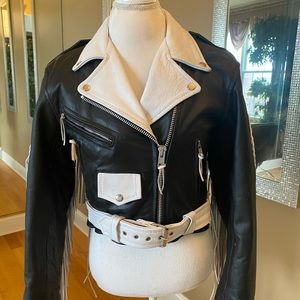Black & White Biker Jacket